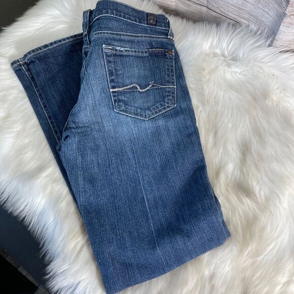 7 For All Mankind Mid Rise Original Bootcut Jeans Sz 26 - Picture 2 of 11
